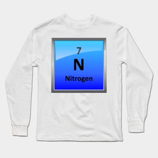 Nitrogen Element Tile - Periodic Table Long Sleeve T-Shirt